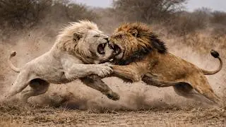 African Wildlife Life &mdash; White Lion vs Pride King | Brutal Battle for Territory