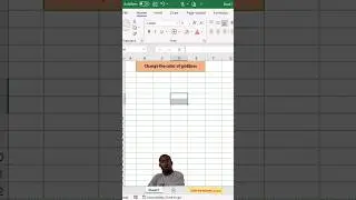 Change the color of Gridlines in excel #shorts