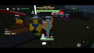 Helping @IDKKK46337 get something in medium mode wave defense roblox Beat the Robloxian!