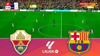 Elche CF vs Barcelona - La Liga 25/26 | Full Match All Goals | PES 21 Simulation