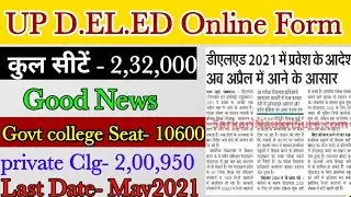 UP BTC DElEd 2021 Admission Registration Online Form Apply, UP BTC admission 2021 notification out