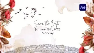 Floral Wedding Invitation Project | After Effects | Project Available for Sale