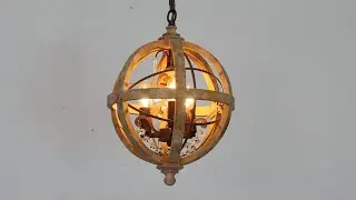 Retro Globe Weathered Chandelier