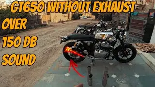 GT650 WITHOUT XHAUST💥 REACTION 🎧| OVWE 150 DB SOUND | CRAZY BACKFIRES💥