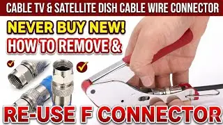 How to remove and re-use F connector | Coaxial cable connector fixing | DTH & cable tv wire