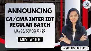 CA Inter & CMA Inter Regular Batch Announcement | May 2026& Onwards|Must Watch| #may26 #gst#cainter