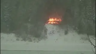 Fire destroys unused camp on Restigouche River in New Brunswick