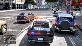 GTA 5 Real Life Traffic Mod - Emergency Vehicles & 5 Star Police Chase - Central v1.9 Stability Test