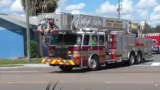 Orange County Fire Truck 30 and Rescue 30 (spare) responding