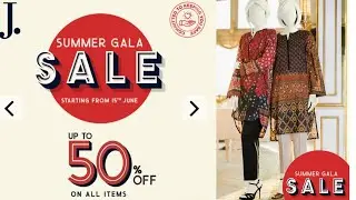 50% Off J.Summer Gala Sale 2020 /J.Junaid Jamshed Sale 2020 with prices-ladies Concern