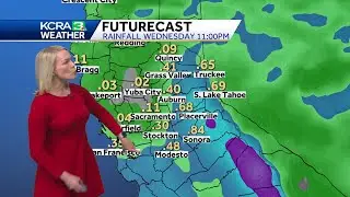Cloudy skies. Rain and snow moving in Wednesday for Northern California