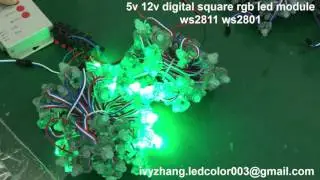 5v 12v digital square rgb led module ws2811 ws2801
