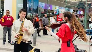 16-17  Avelina Kushnir & Artur  ( violin and Sax cover)  Bésame Mucho