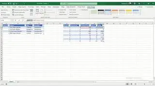 Tables in Excel