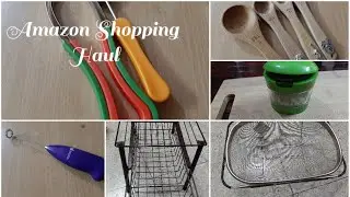 Amazon Shopping Haul||Wooden Measuring Spoons|| Melon Baller||Milk Frother || Colander ||Garlic Chop