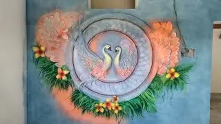 Wall Putty Duck Making / Wall Painting / Vlogging Shiba