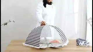 Portable Food Covers Umbrella Mesh, Washable Breathable Anti mosquito Meal Vegetable Fruit Cover Kit