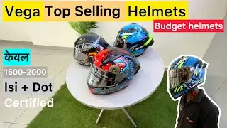 Isi + Dot Certified Vega Best Helmets Under Budget 2000 | Vega Bolt vs Bunny vs Born to wild