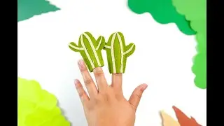 DIY No Sew Felt Cactus Finger Puppet