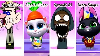 Who Will Prevail: Sprunki City Boy Sprunki 61 Vs Angela Becca Singer ? 😧 | 😮&zwj;💨 Mega Battle #587