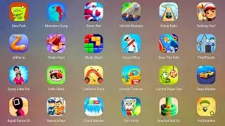 Roblox,Train Miner,Tank Stars,The Baby in Yellow,Stick vs Zombies,Zombie Ark,Weapon Master,Ink Game.