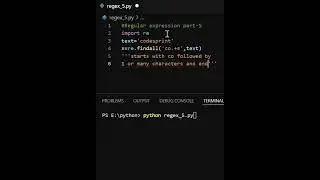 regular expression module part-5 