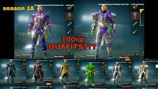 SEASON 18 ROYALPASS 100RP outfit???? | ALL OUTFITS OF S18 | 3RD ANNIVERSARY | PUBGM