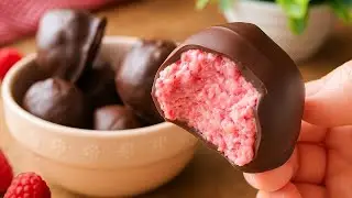Быстрые замороженные малиновые лакомства ❄️🍓 4 ингредиента | Без добавления сахара