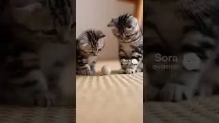 Gentle Kitten Ball Battle | 10s ASMR