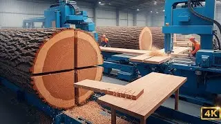 From Giant Log to Perfect Work Desk: Woodworking Process