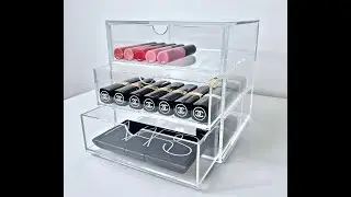 OSCO ACRYLIC MAKEUP ORGANISER STACKABLE 3 DRAWER Cube | Glamourliving&reg;