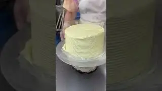 Lemon layer cake (finishing touches) #nettiesbakery