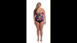 Ceeb Plus Size Sunset Bandeau One Piece | SwimOutlet.com