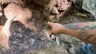 Huge Herkimer Diamond Pocket found when digging !