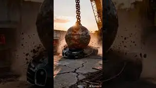 Luxury vs Destruction 💥 | Bugatti Chiron Under a Wrecking Ball | Cinematic 8K