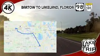 Bartow to Lakeland, Florida: a drive on US 98 and the Polk Parkway, Florida 570, in 4K