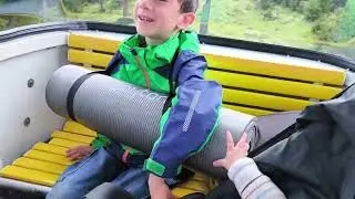 Подъём по канатной дороге на вершину Wank.Альпы