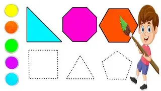 Shapes Song Draw for Color Kids | 2D Shapes name Color Kids Toddlers Learning Preschool #drawing 