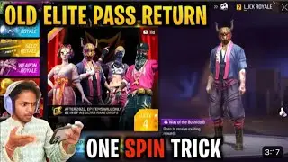 Hall of elite Event free fire || HIP HOP Bundle return || One spin trick || HALL OF EVENT ||