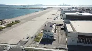 Aerial tour of Former Alameda Naval Air Station