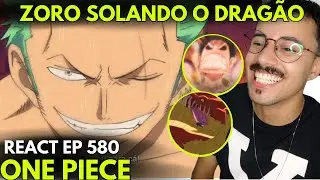 LUFFY E ZORO VS DRAG&Atilde;O DE PUNK HAZARD - ONE PIECE REACT Ep.580 #animes