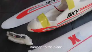 CRASH rc plane filmed with SQ11 Mini DV