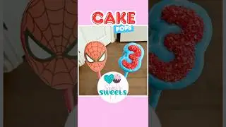 Пирожные на палочке в виде Человека-паука 🕷️🕸️ | Милая идея десерта на день рождения в стиле Чело...