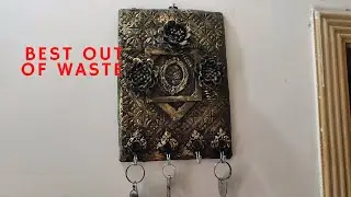 Key holder diy |best out of waste | cardboard craft |Manha's Creative Craft |2021