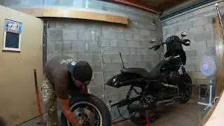 Short Funny video of rear axle repair Harley-Davidson Dyna FXDX