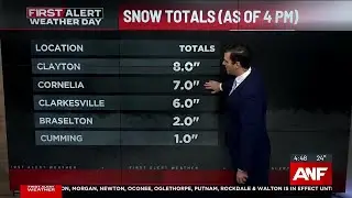 Many in north Georgia see several inches of snow