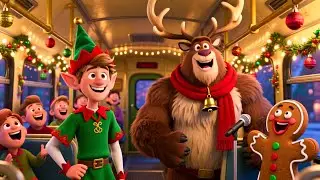 Wheels on the Christmas Bus Song 🚌🎄 | Fun Kids Song for Toddlers | Festive Holiday Adventure