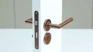 Door handle Amari round 20mm perpendicular to rosette bronze brushed DB05