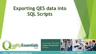 Exporting QES data into SQL Scripts