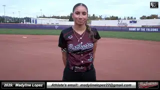2028 Madyline Lopez 3.5 GPA - Athletic Slapper and Outfielder Softball Recruiting Video - Batbusters